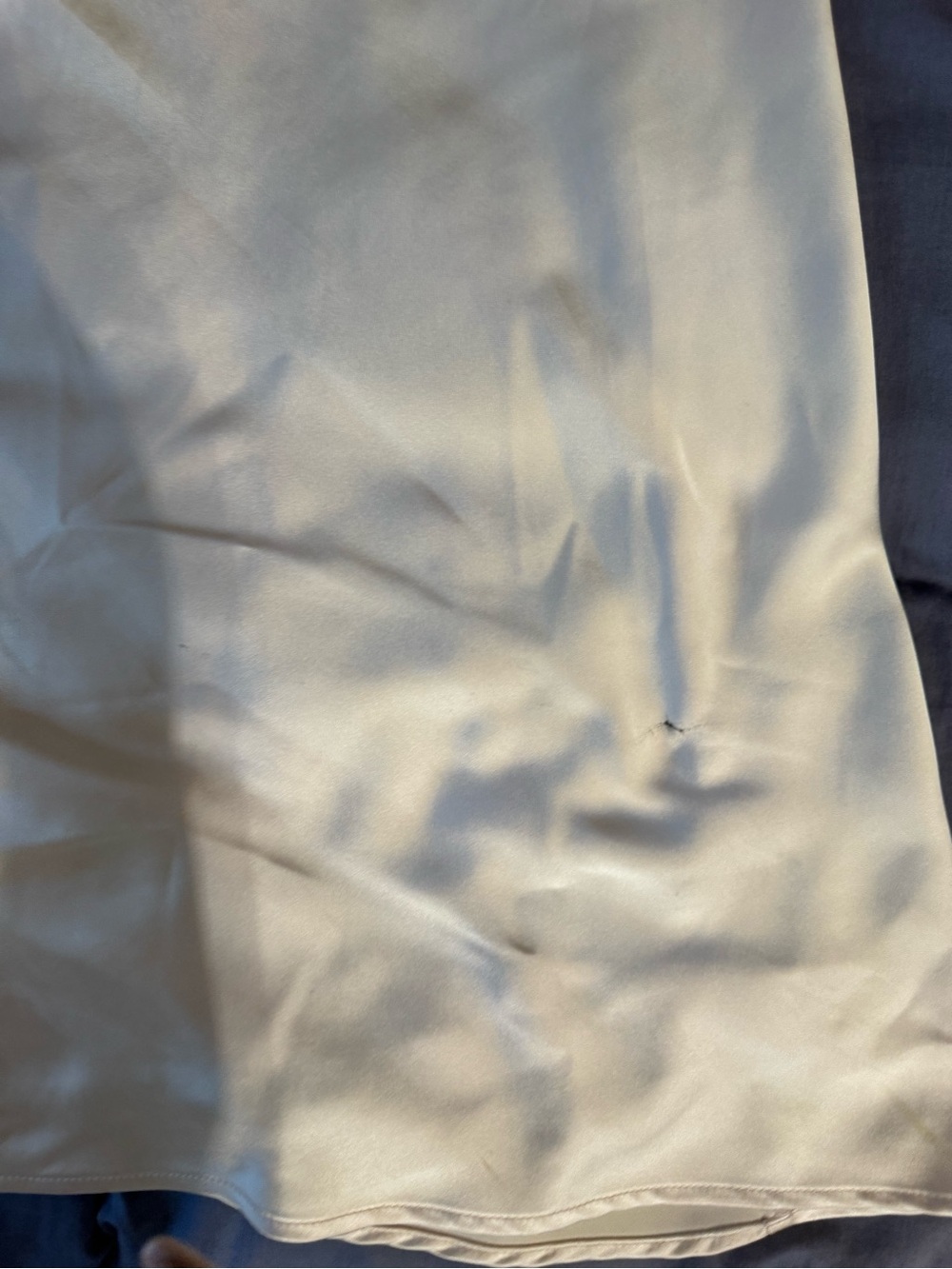 Zara Cream Satin Slip Maxi Dress - Picture 8 of 8